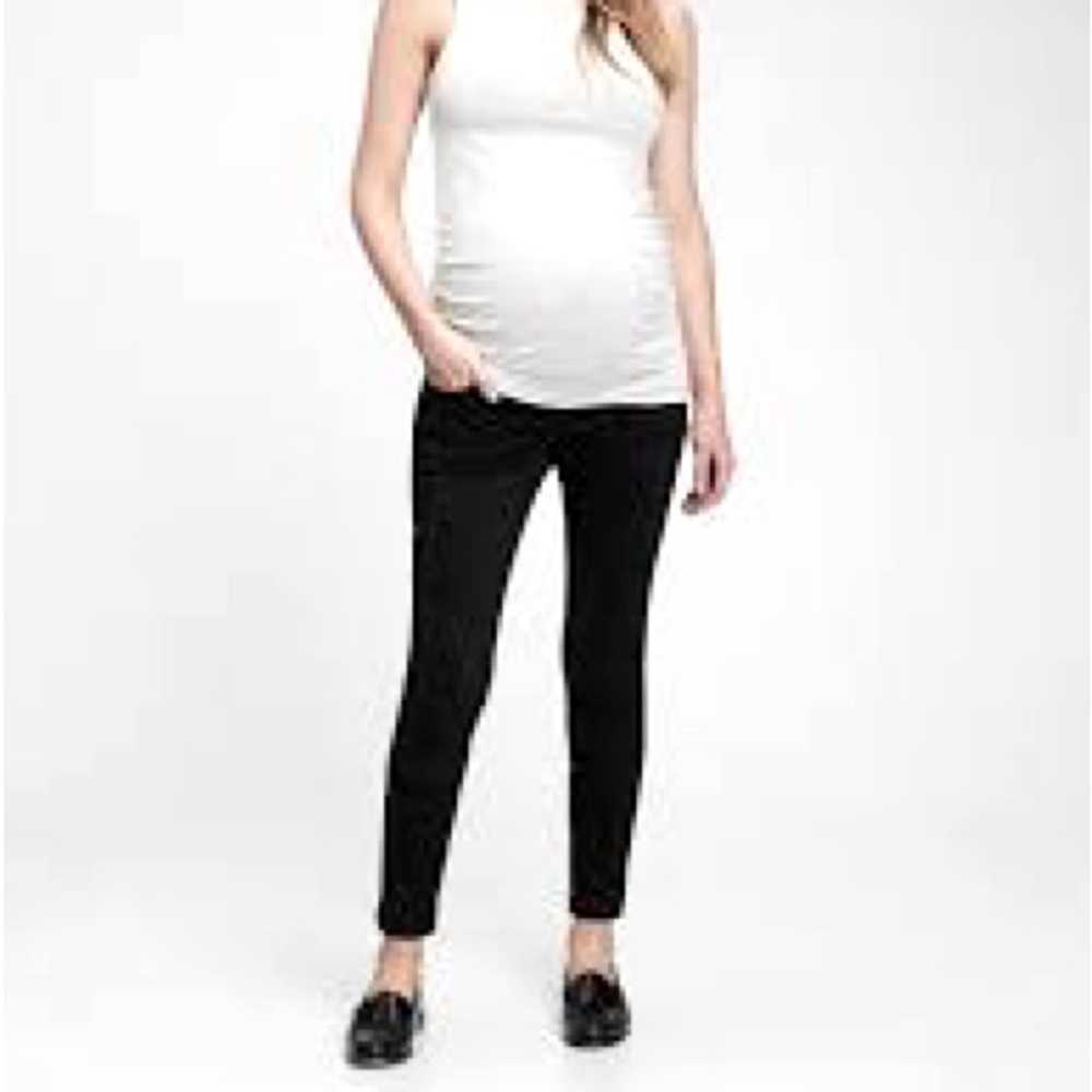 NWT Gap Maternity Inset Panel Favorite Jeggings with Washwell - Black - 29 Short